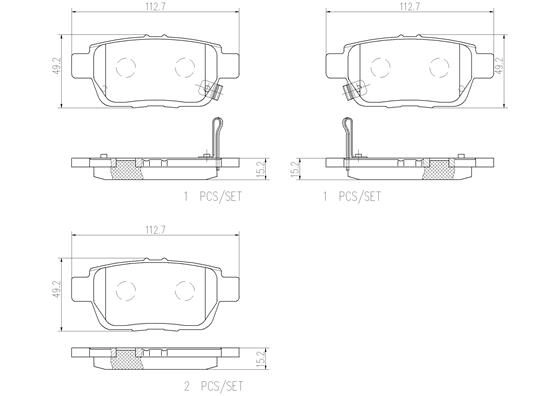 Тормозные колодки дисковые, комплект BREMBO 1439858598 P28067N UPA FJ - Изображение 1
