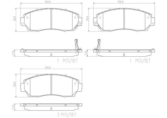 Тормозные колодки дисковые, комплект BREMBO P28068N 1439858599 6 1S6DJ4 - Изображение 1