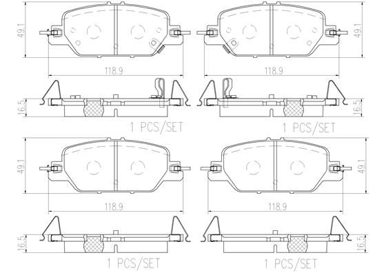 Тормозные колодки дисковые, комплект BREMBO P28097N 1439858625 Y 5CZYG изображение 0