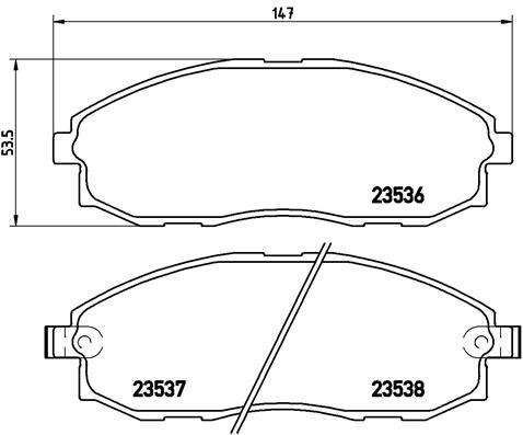Тормозные колодки дисковые, комплект BREMBO Q QXJX P30010N 1439858640
