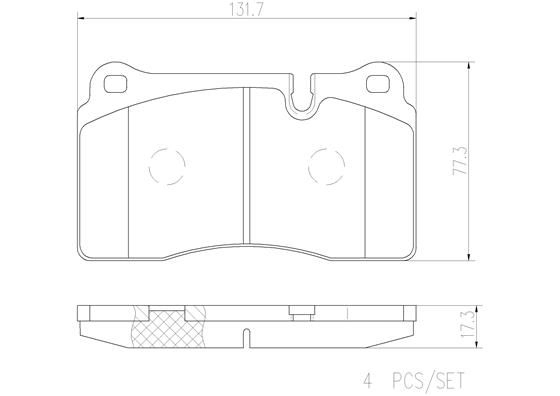 Тормозные колодки дисковые, комплект BREMBO FJG4 G28 P44018N 1439858825 - Изображение 1