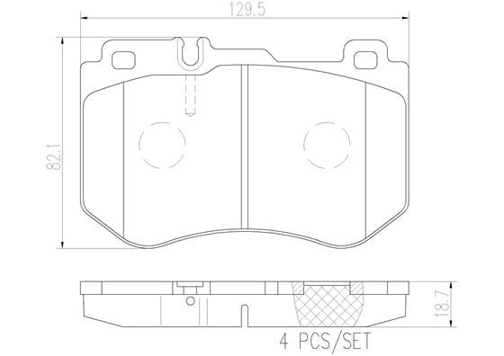 Тормозные колодки дисковые, комплект BREMBO VU1S B 1439858991 P50123N изображение 0