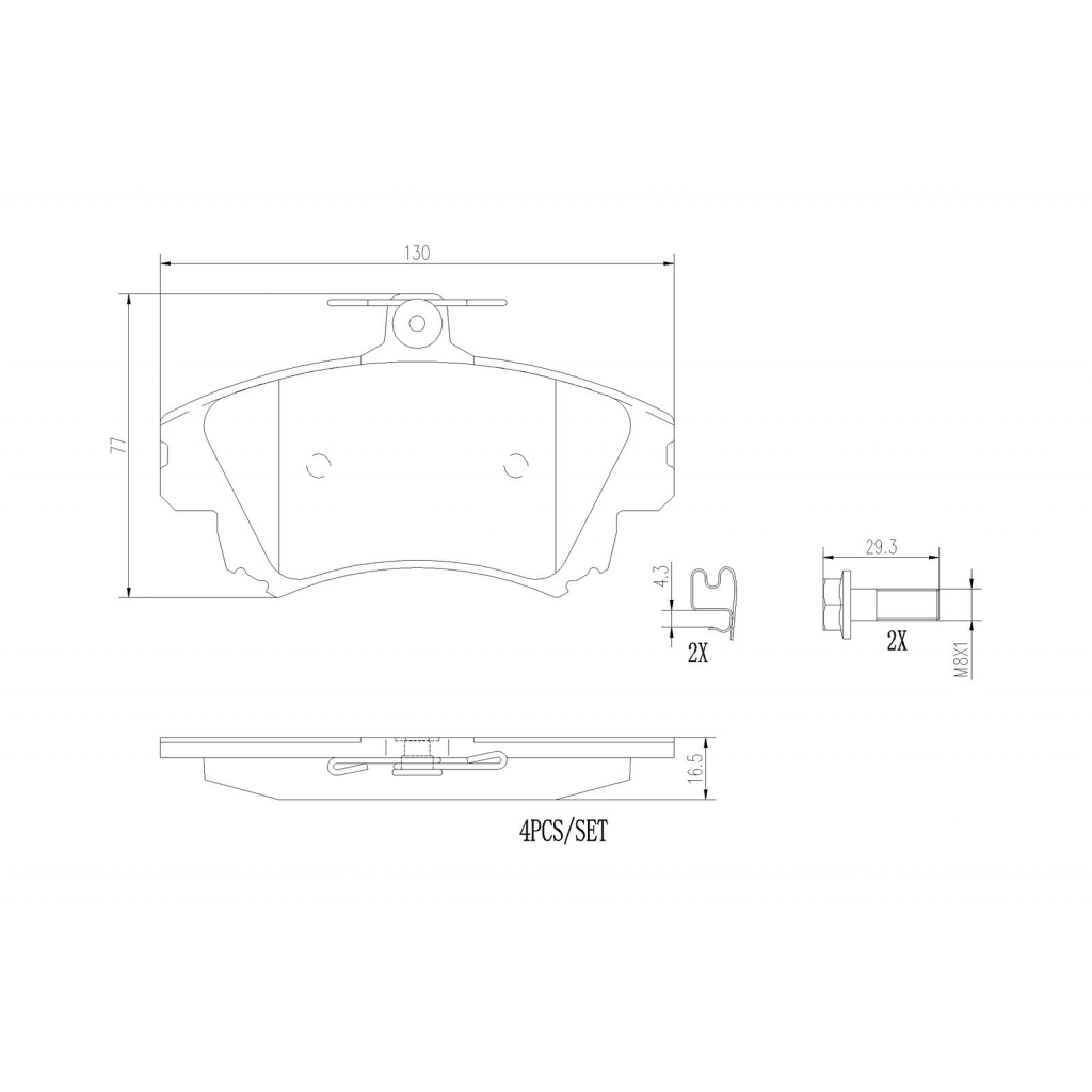 Тормозные колодки дисковые, комплект BREMBO P54036N 1439859067 LI KB1KV изображение 0