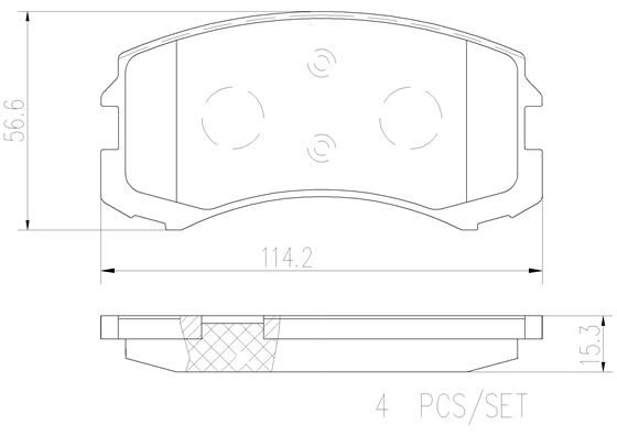 Тормозные колодки дисковые, комплект BREMBO 1439859072 P54041N Z2 WFLF - Изображение 1