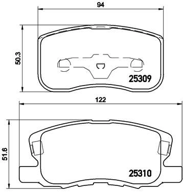 Тормозные колодки дисковые, комплект BREMBO 1439859073 E EEEM5 P54046N