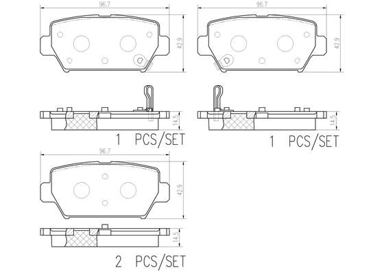 Тормозные колодки дисковые, комплект BREMBO P54062N 2T8R AD 1439859083 изображение 0