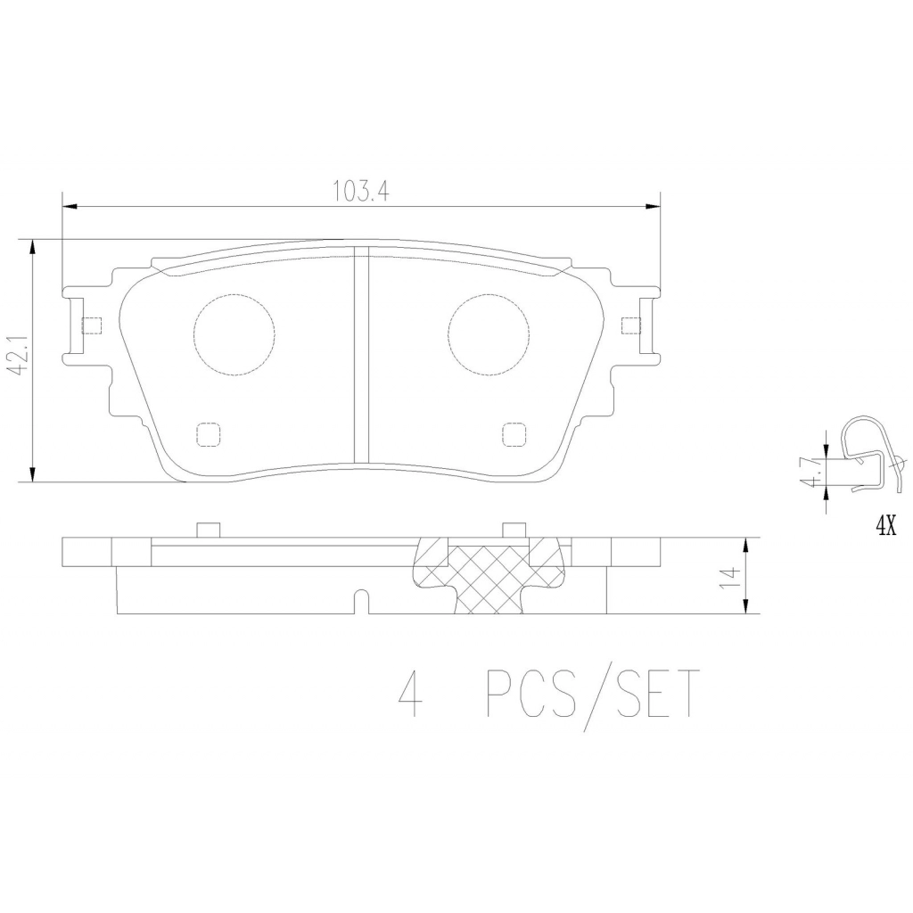 Тормозные колодки дисковые, комплект BREMBO 1439859084 QF 5B96J P54063N