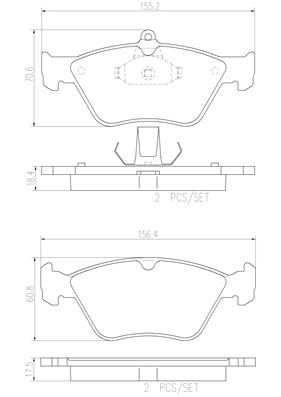 Тормозные колодки дисковые, комплект BREMBO P59019N GSCFU Y7 1439859189 изображение 0