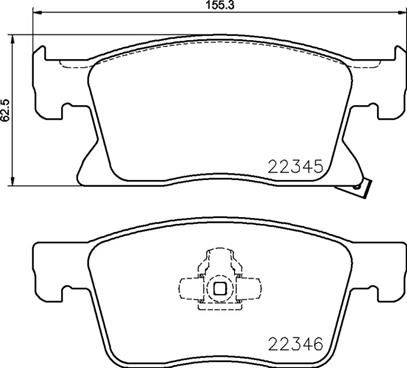 Тормозные колодки дисковые, комплект BREMBO 1439859241 P59091N D51 Y08