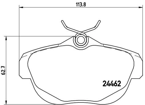 Тормозные колодки дисковые, комплект BREMBO 1U MXW 1439859271 P61087N