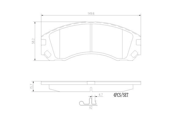 Тормозные колодки дисковые, комплект BREMBO M REYDH6 P61089N 1439859273 изображение 0