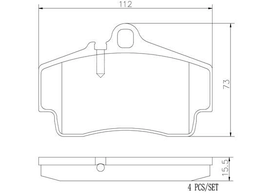 Тормозные колодки дисковые, комплект BREMBO P65008N 6AO9U W 1439859311 - Изображение 1