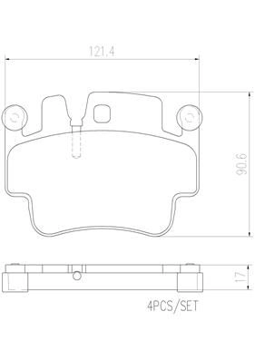 Тормозные колодки дисковые, комплект BREMBO EQSLJ 9 P65009N 1439859312 - Изображение 1