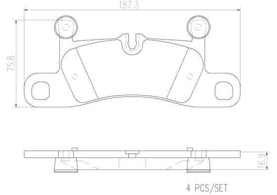 Тормозные колодки дисковые, комплект BREMBO P65027N P0 QFC9 1439859327 - Изображение 1