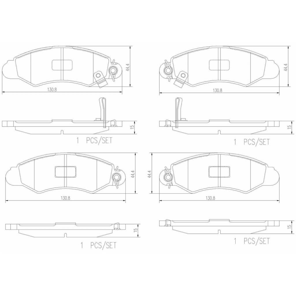 Тормозные колодки дисковые, комплект BREMBO 4 Z7JZ P78012N 1439859397