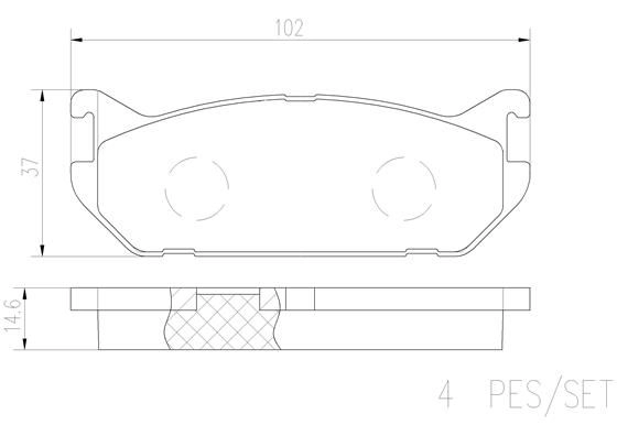 Тормозные колодки дисковые, комплект BREMBO MOAJCA S P79036N 1439859435 изображение 0