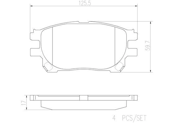 Тормозные колодки дисковые, комплект BREMBO 1439859492 KSDI RZ P83070N - Изображение 1