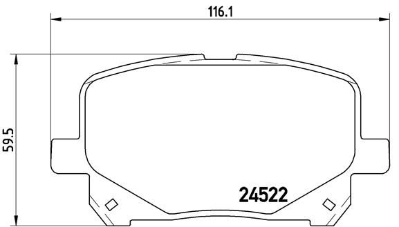 Тормозные колодки дисковые, комплект BREMBO P83100N ZIFUV N 1439859517
