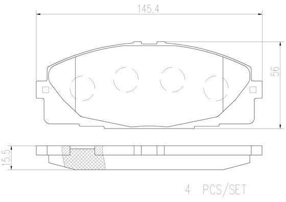Тормозные колодки дисковые, комплект BREMBO P83139N 1439859548 6HTL A - Изображение 1
