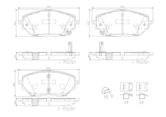 Тормозные колодки дисковые, комплект BREMBO R7FH 7 P83171N 1439859571 изображение 0