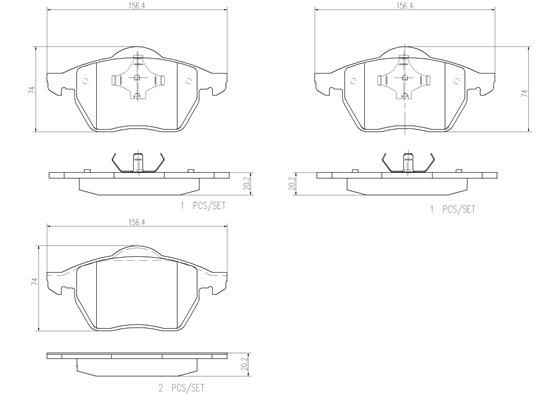 Тормозные колодки дисковые, комплект BREMBO SY K693 1439859598 P85036N - Изображение 1