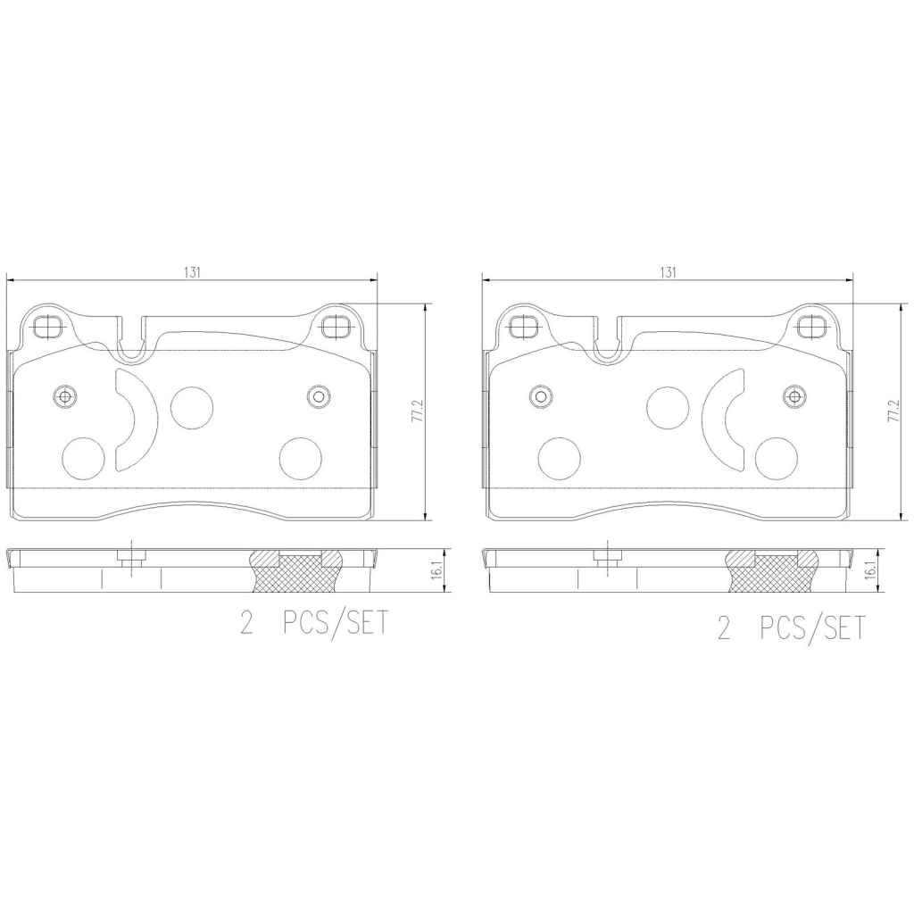 Тормозные колодки дисковые, комплект BREMBO P85159N 1439859701 LPFZ 2 изображение 0