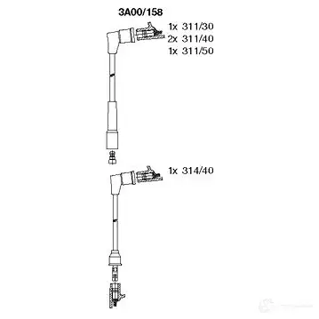 Высоковольтные провода зажигания BREMI NHK ZNJ 4017534165712 562907 3A00/158 изображение 0