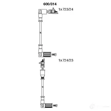 Высоковольтные провода зажигания BREMI 6S MZEW 600/314 4017534119265 564453