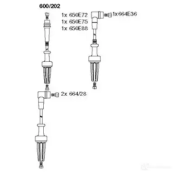 Высоковольтные провода зажигания BREMI CG6T WSA 600/202 564359 4017534097143