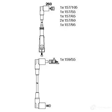 Высоковольтные провода зажигания BREMI 260 8KC SXE 4017534046134 561750 изображение 0