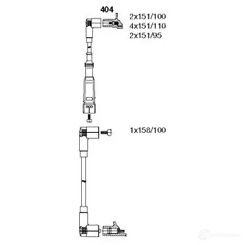 Высоковольтные провода зажигания BREMI WOR8 G7 563108 4017534007531 404