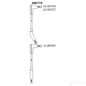 Высоковольтные провода зажигания BREMI 300/779 4017534101567 562205 MV ZTM