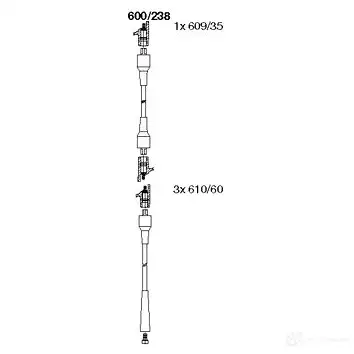 Высоковольтные провода зажигания BREMI FQVHC 44 4017534113652 564388 600/238