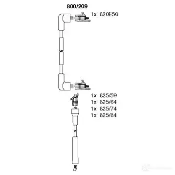 Высоковольтные провода зажигания BREMI 4017534113928 OK EDK 800/209 565608