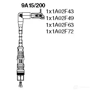 Высоковольтные провода зажигания BREMI 8AD1 2FE 9A15/200 566105 4017534174585 изображение 0