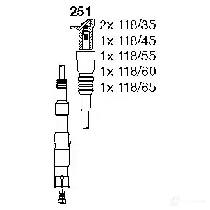 Высоковольтные провода зажигания BREMI SX7 SQ 4017534046066 561744 251