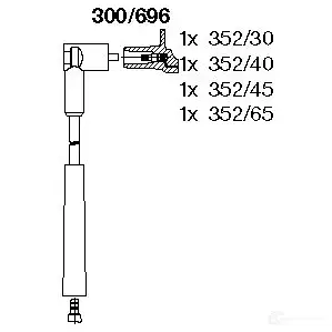 Высоковольтные провода зажигания BREMI 4017534093220 300/696 562135 SP80 EXB изображение 0