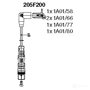 Высоковольтные провода зажигания BREMI PVZK 71A 205F200 4017534140009 561645 изображение 0