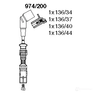 Высоковольтные провода зажигания BREMI 974/200 4017534098096 566080 3M7 T37 изображение 0