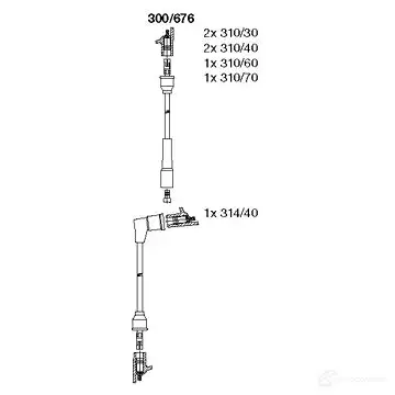 Высоковольтные провода зажигания BREMI 300/676 4017534080534 562118 9X I4X