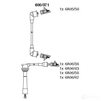 Высоковольтные провода зажигания BREMI B2IQJ C2 600/371 4017534119531 564507