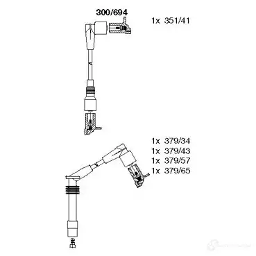 Высоковольтные провода зажигания BREMI W2L16 XQ 4017534090496 300/694 562133
