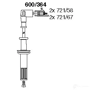 Высоковольтные провода зажигания BREMI 564500 4017534114369 M EID7N 600/364