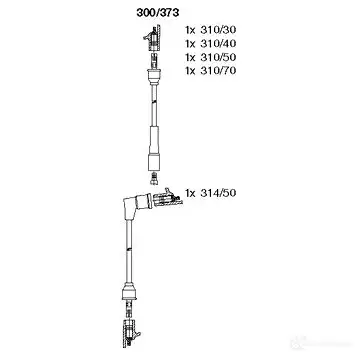 Высоковольтные провода зажигания BREMI 300/373 561993 0R Y5A 4017534002376