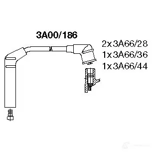 Высоковольтные провода зажигания BREMI 3A00/186 562932 POZ7 P 4017534172147