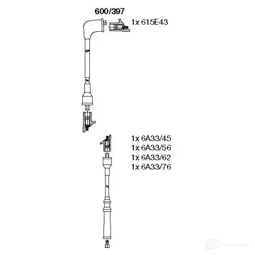 Высоковольтные провода зажигания BREMI 4017534143130 600/397 564530 VNEW XU изображение 0