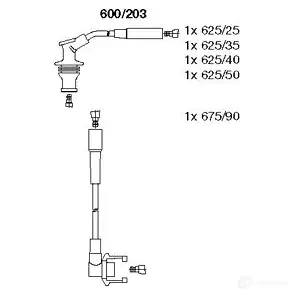 Высоковольтные провода зажигания BREMI H1 DCC 564360 600/203 4017534097471