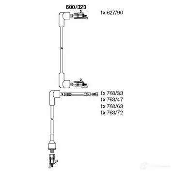 Высоковольтные провода зажигания BREMI 4017534123453 564462 600/323 FK ESK изображение 0