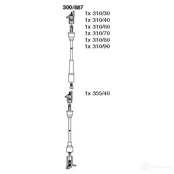 Высоковольтные провода зажигания BREMI 562239 4017534004462 2DRJ8 D2 300/887