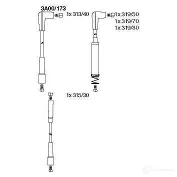 Высоковольтные провода зажигания BREMI 4QSY B 562920 4017534169093 3A00/173